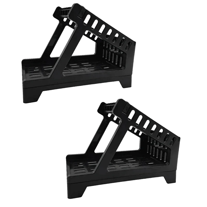 2PCS Universal Rolls Fanfold Stand Desktop Printer Thermal Label Holder Storage Replacement For Home Office School Black