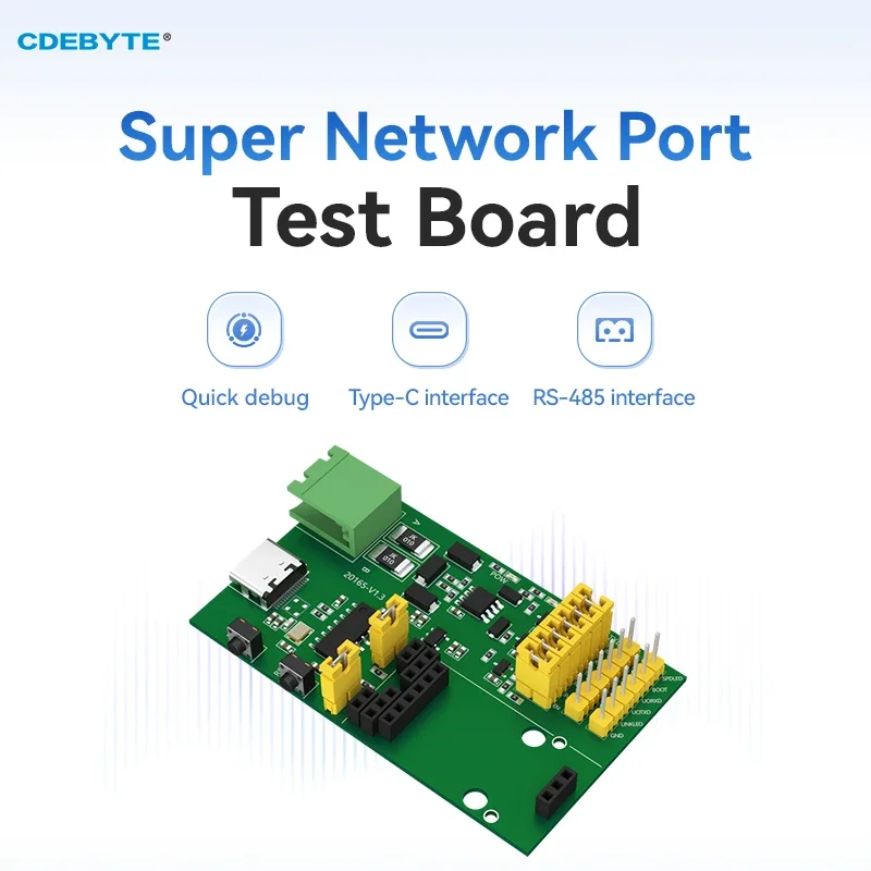 Test Board Kit CDEBYTE NT1-M-TB RS485 Type-C Interface Modbus Gateway TCP to RTU IoT MQTT Communication Network Port Module