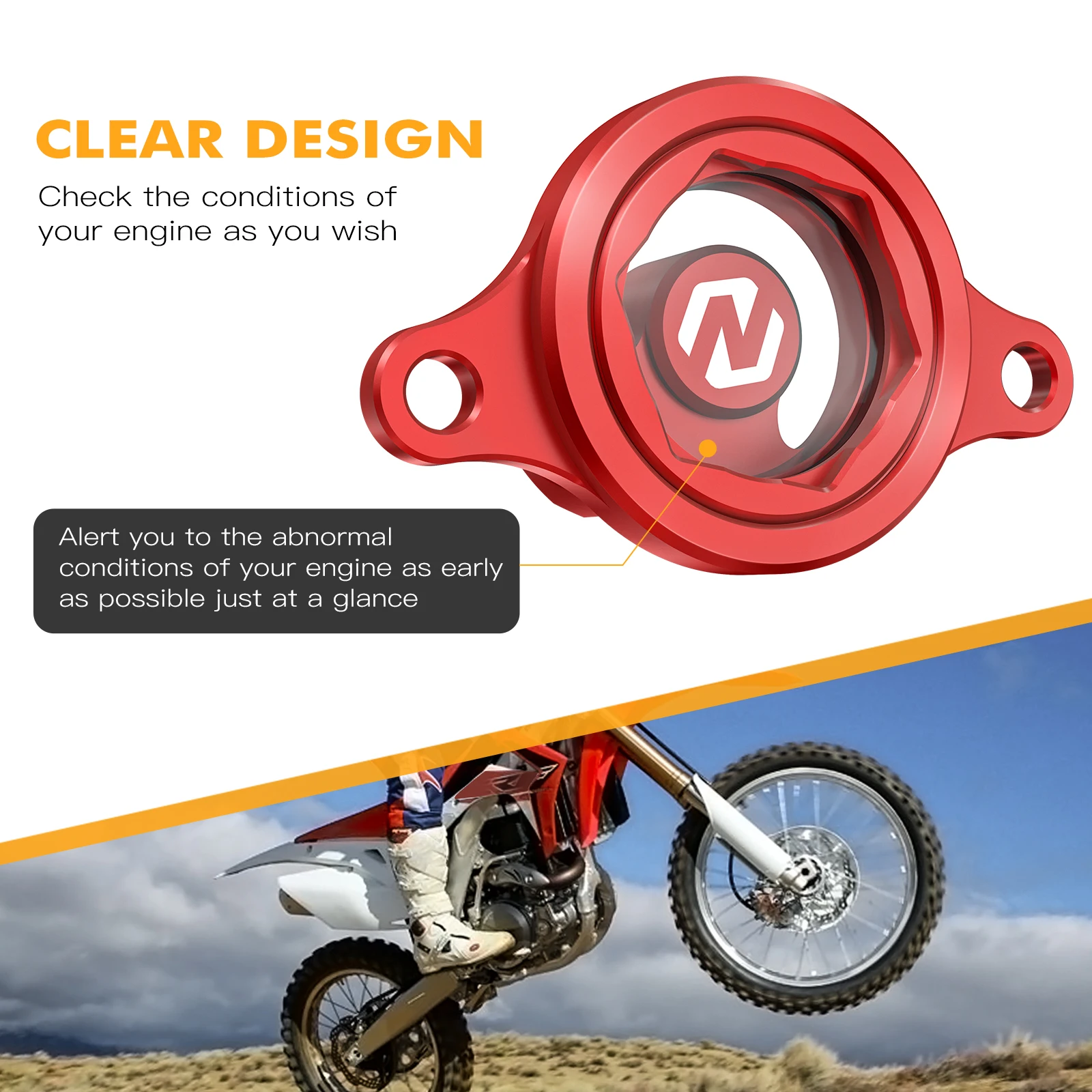 NICECNC Transparent Engine Oil Filter Cover Cap For Honda CRF450R CRF 450R 450 R 2009-2016 2015 2014 Aluminum Alloy Motorcycle