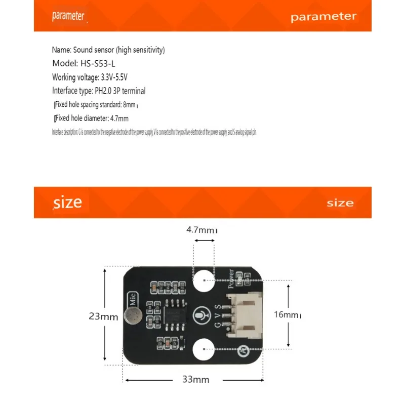 Zeer gevoelige geluidssensormodule, analoge uitgang, compatibel met Arduino microbit Lego jack