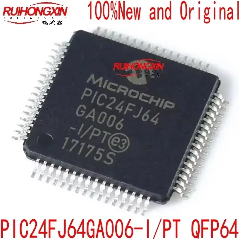 Chip microcontrolador PIC24FJ64GA006-I/PT TQFP-64