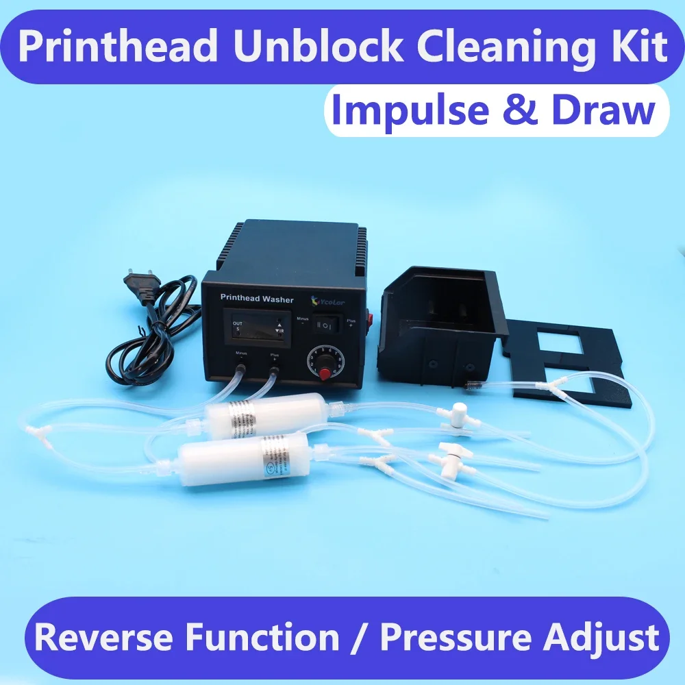 Printhead DTF Ink Clogged Cleaning Machine Washer Unclog Reverse For Epson L1800 L805 1390 i3200 4720 XP600 DX6 Print Head Clean