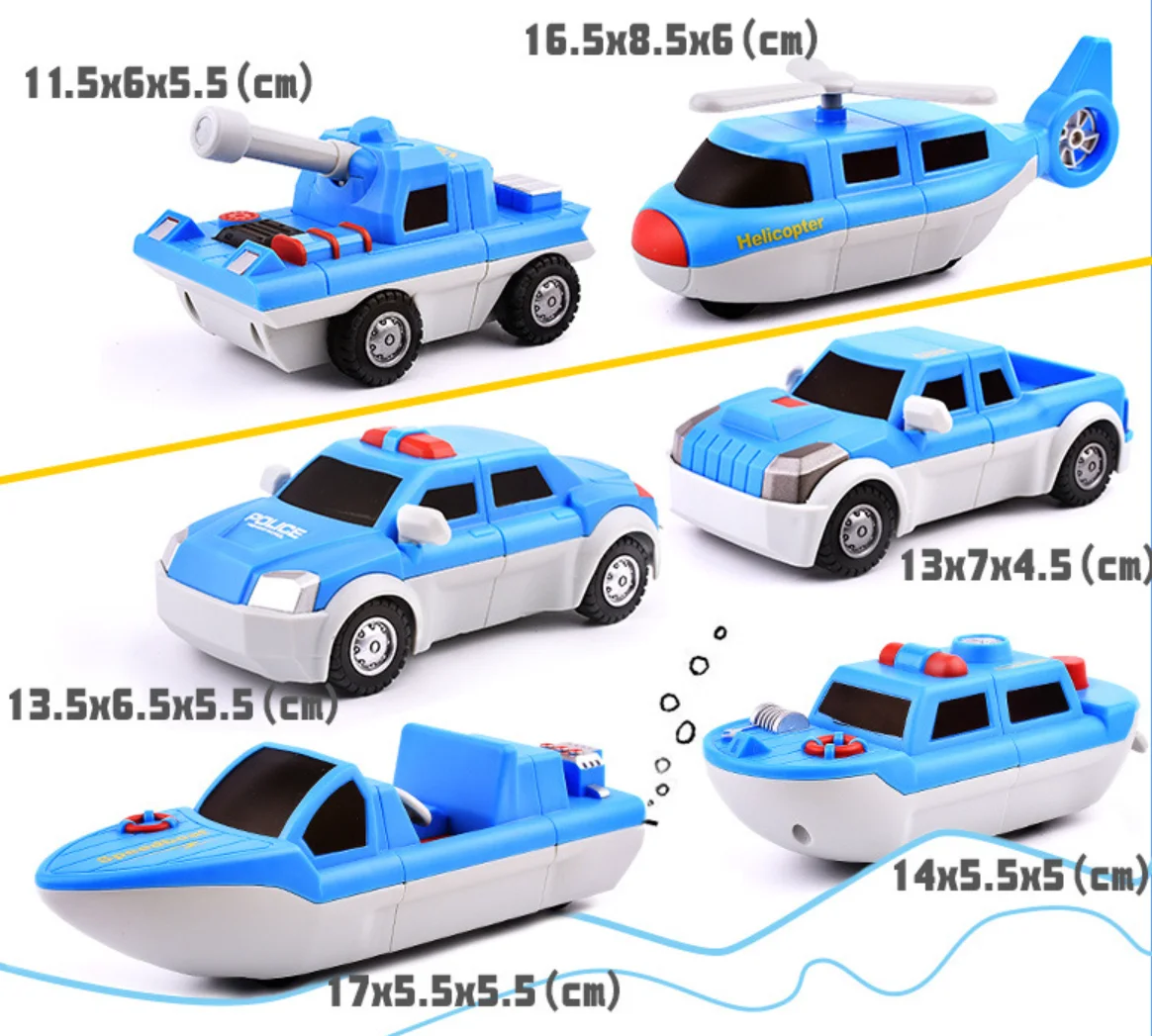 Voiture jouet magnétique de la marine, de l'armée et de l'air, à assembler, jouets modulaires éducatifs et polyvalents