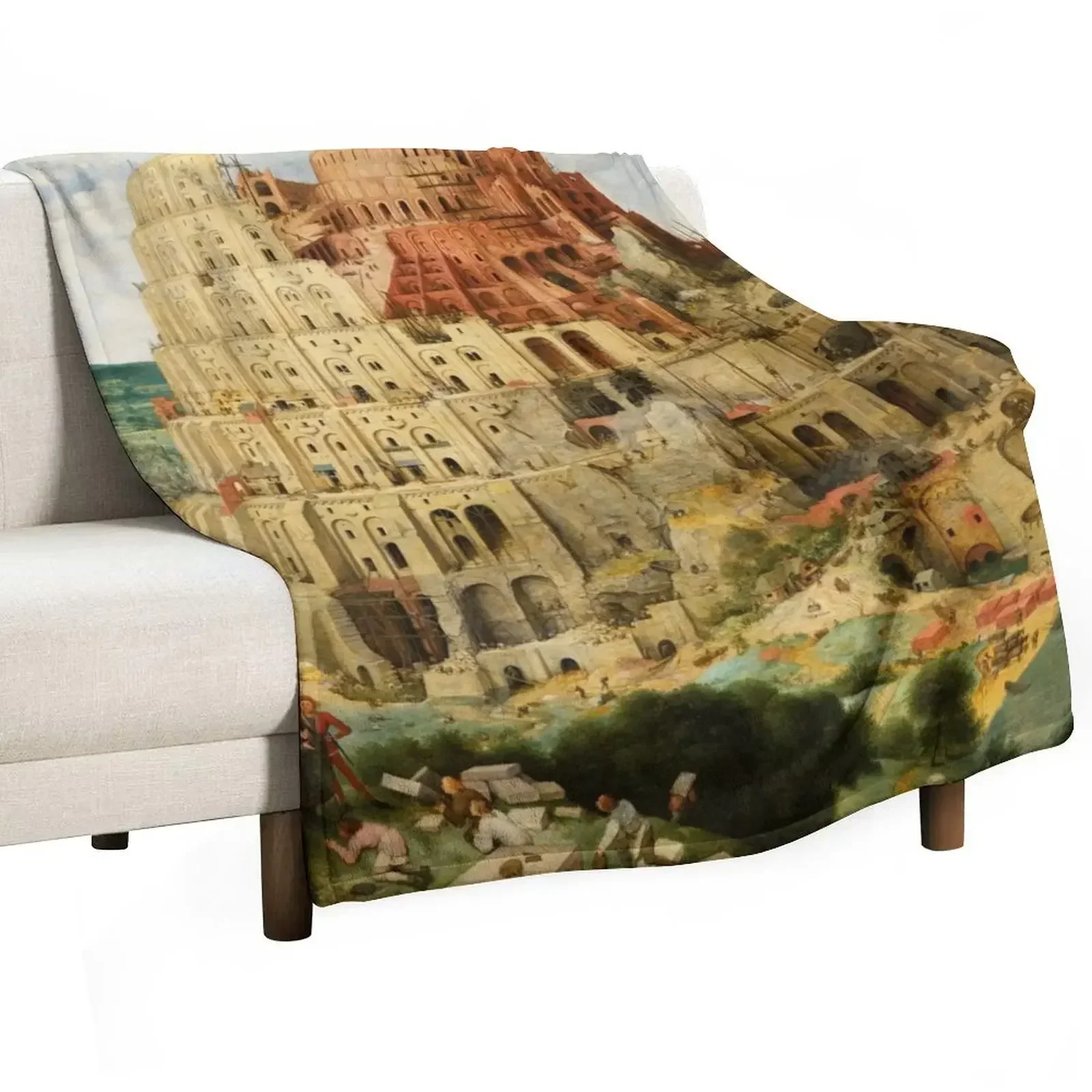 

Pieter Bruegel the Elder The Tower of Babel (Vienna) Throw Blanket Fade Resistant Durable Throw Blanket