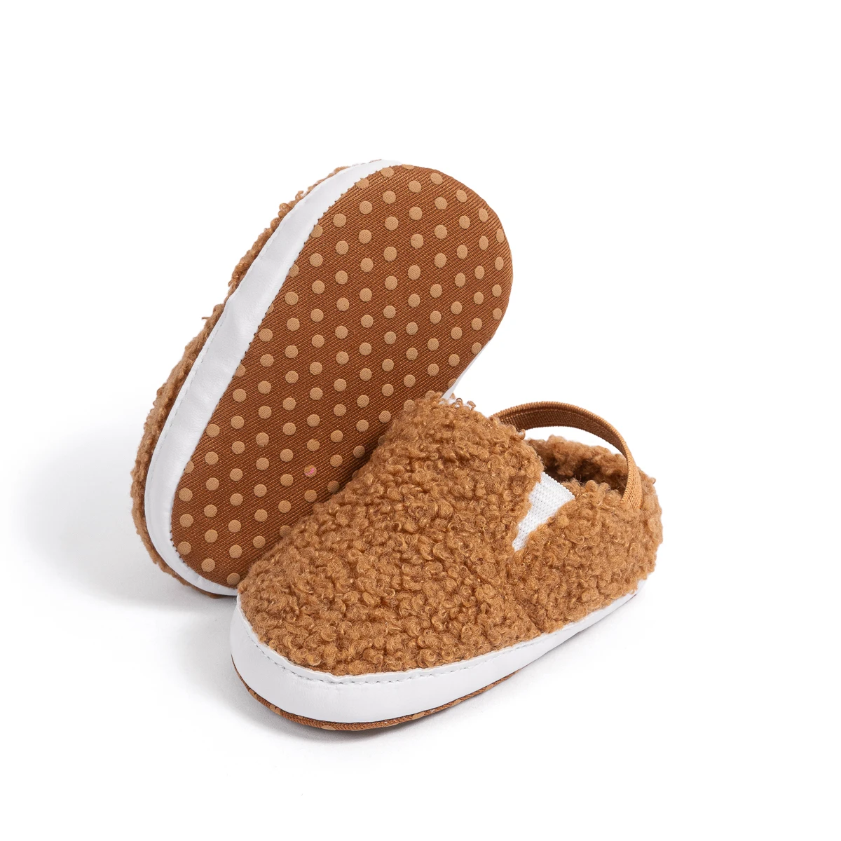 KIDSUN Baby Boys Girl Breathable Front Shoes Plush Cotton Wool Winter Warm Baby Slipper Newborn First Walker Shoes Outdoor