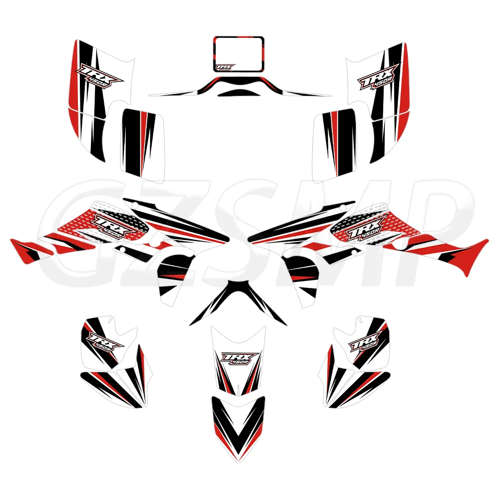 ATV Graphics Backgrounds Decals Kit Deco Sticker Fit for Honda TRX450R 2004-2018 TRX 450R Fourtrax TRX 450 R