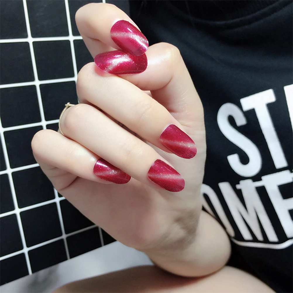 

Cat Stickers Shiny Self-Adhesive Nail Decals No Glue Easy Remove Durable Women Nail Decor Manicure Tools