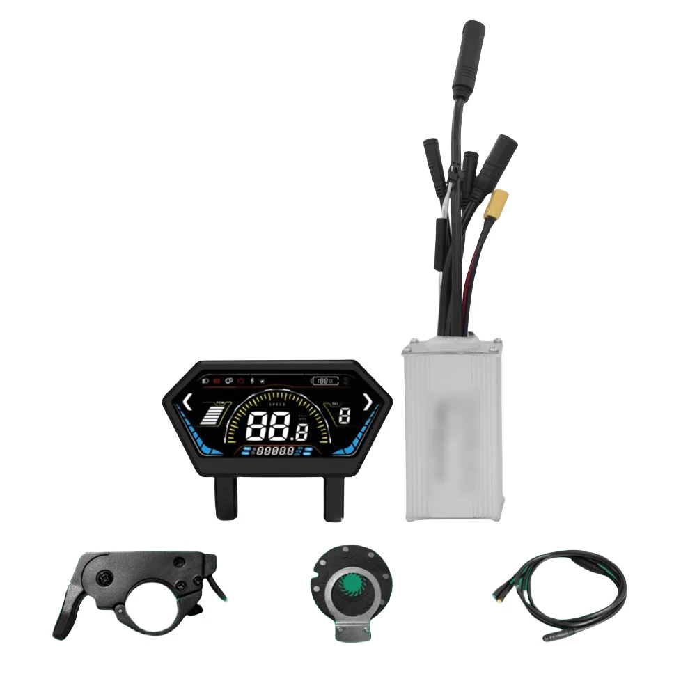 

ЖК-дисплей, контроллер 24 В-48 В, расширенное рассеивание тепла, защита от перегрузки по току, дисплей данных в реальном времени, отзывчивая тормозная система