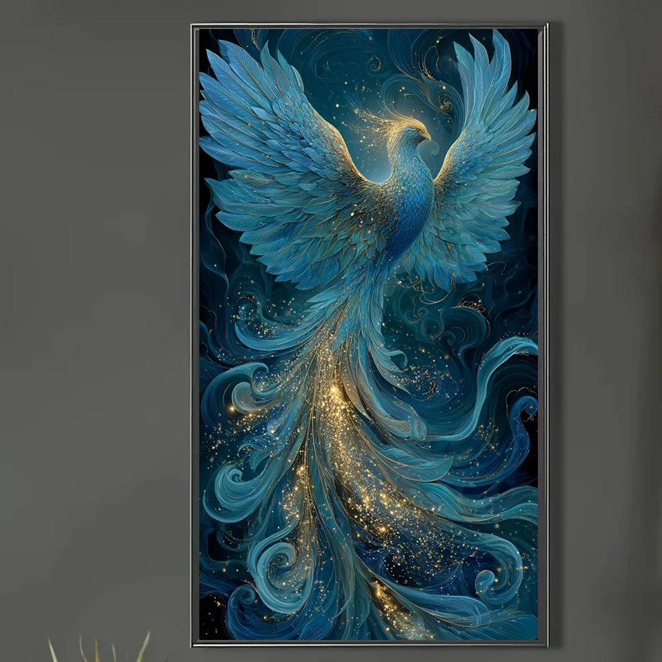 New Arrival Diamond Painting Mythical Creature Phoenix Bird Embroidery 5D DIY Rhinestones Picture Mosaic Cross Stitch Kits Gifts
