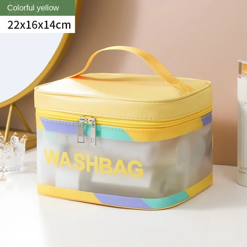 Frosted Makeup Bag Large Capacity Waterproof Wash Bag Cosmetic Storage Bag Portable Portable Portable Makeup Bag Travel Bag