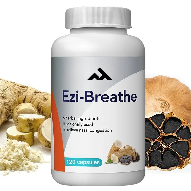 Ezi-Breathe 6-in-1 Lung Health Capsules - Natural Respiratory Support, Mucus Relief, Immune & Digestive Care for Men & Women