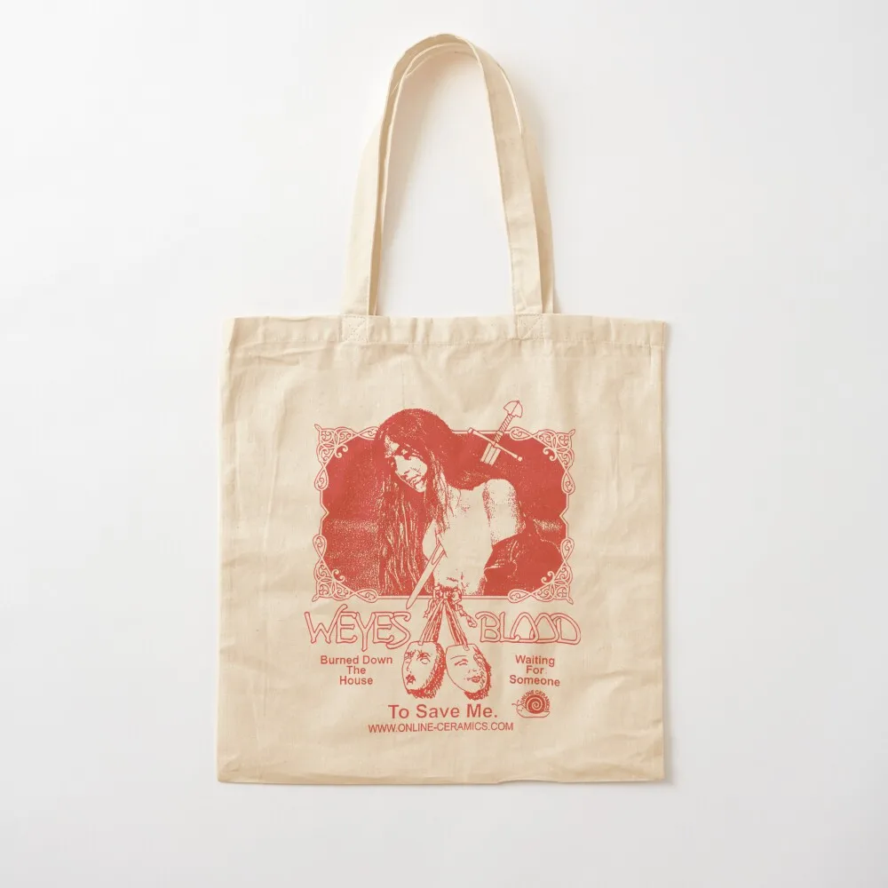 weyes blood Tote Bag woman shopping bag eco bag folding tote custom shopper woman Canvas Tote