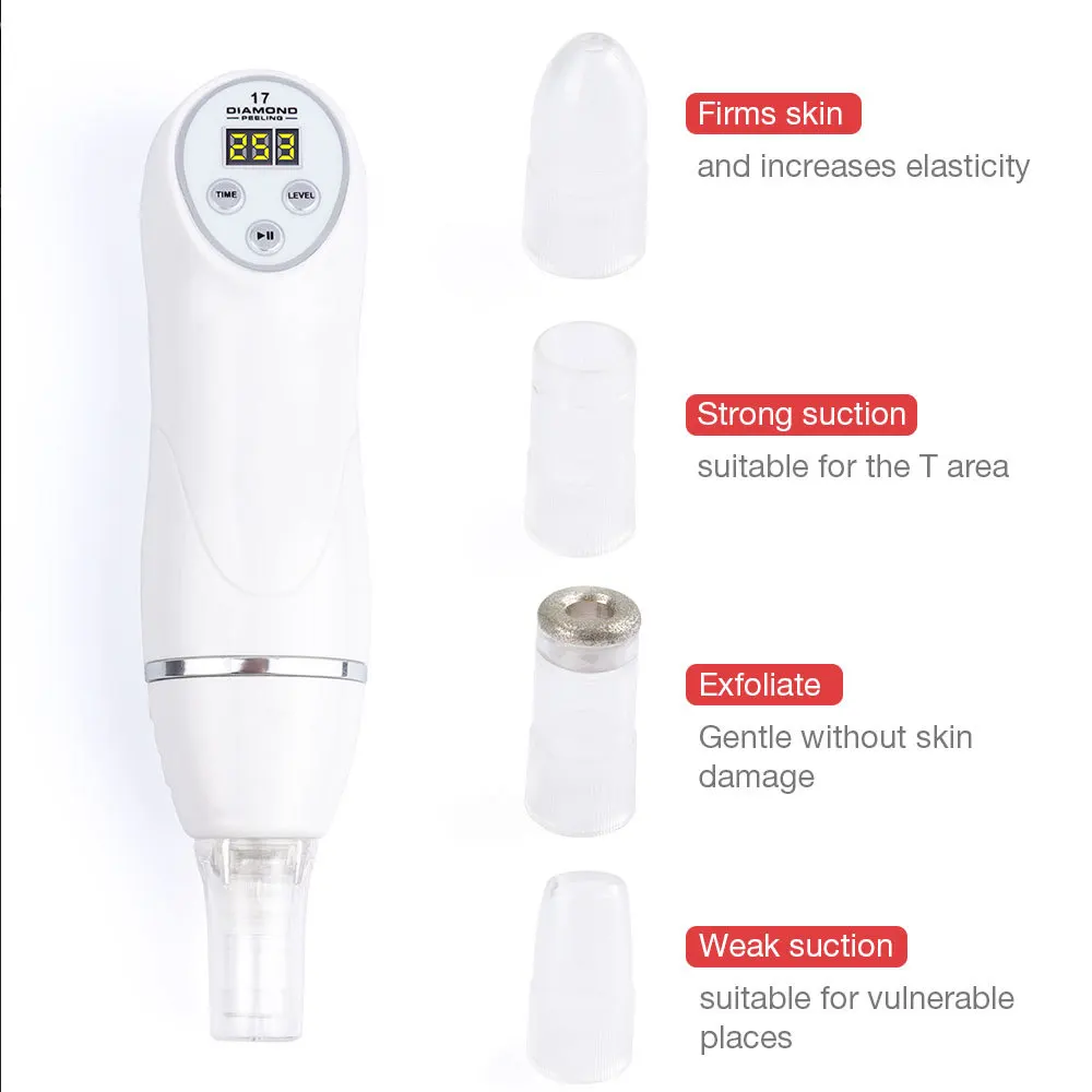 7 Tip Facial Skin Care Beauty Device Skin Diamond Dermabrasion Removal Scar Acne Pore Peeling Machine Massager Microdermabrasion