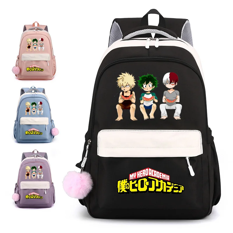 

Anime Cartoon Pattern Harajuku Backpack Girls Men's Fashion Campus Large Capacity Backpack Laptop Rucksack Schoolbag