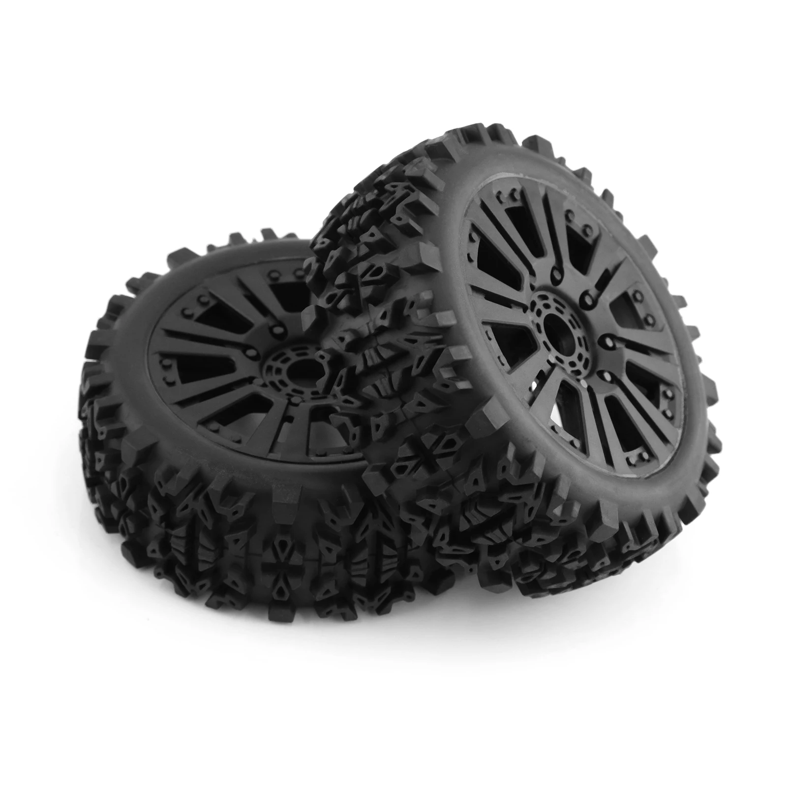 1/8 Scale RC Buggy Tires 17mm Hex RC Wheels and Tires 17mm Hex for Arrma Typhon 6S 3S Talion 6S, Team Losi 8IGHT, HPI 4PCS