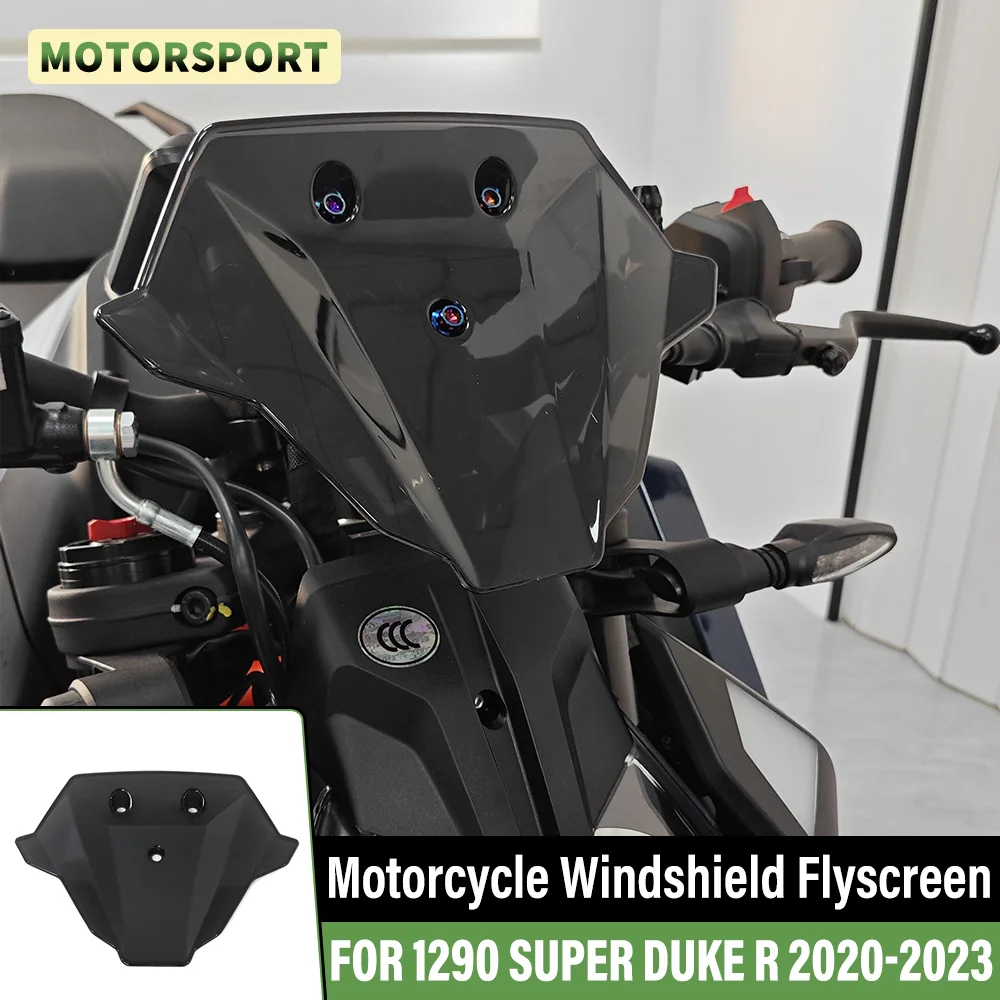 For 1290 Super Duke R 1290 Super Duke RR/EVO 2020-2023 Windshield Flyscreen Motor Windscreen Guard Motorcycle Wind Deflector Kit