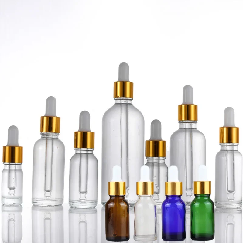 10PCS Dropper Bottles for Essential Oils Glass Bottles with Eye Droppers - Liquids Tincture Bottles Leak Proof Travel 5ml-100ml