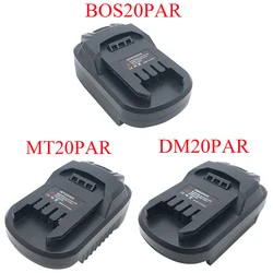 Adaptateur de batterie pour Makita, DeWalt, Milwaukee, Bosch, Eddie ion, Parkside X20V, MT20PAR, DM20PAR, BOS20PAR