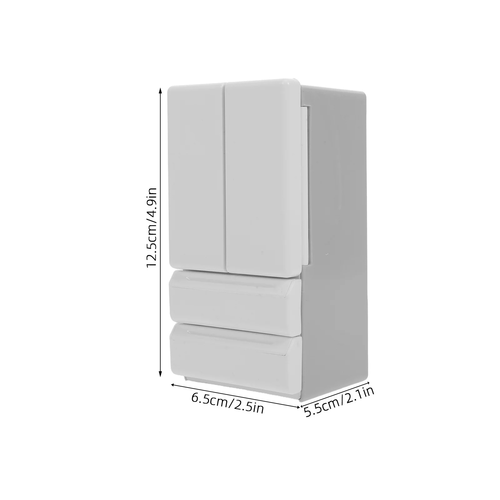 Miniature Dollhouse Refrigerator with Illuminated Interior Realistic Design for Kids Interactive Pretend Kitchen Play