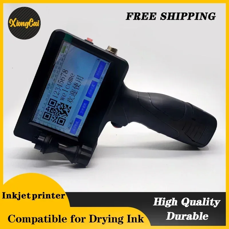 Portable Handheld Inkjet Printer Production Date Barcode Label Coding Machine Batch Number QR Permanent Quick Drying