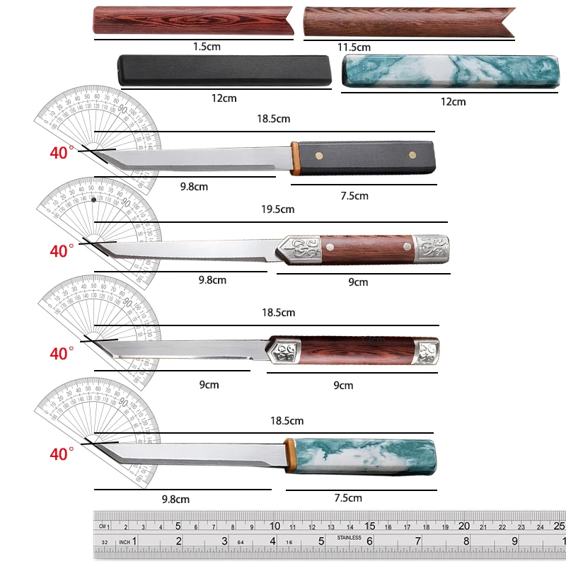 Barbecue Utility Knife Slicing Fish Fruit Steak Knife Plastic Handle Kitchen Knives Sharp Boning Butcher Chef Knife Cleaver Meat