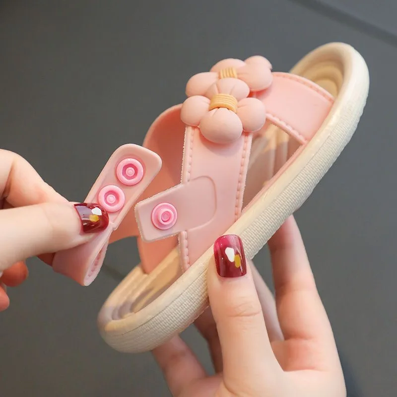 2022 new girls sandals Baotou beach shoes 2-6 years old children non-slip soft bottom children's sandals non-slip summer sandals