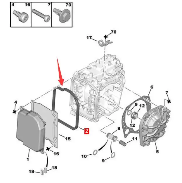 Original New Automatic Transmission Cover Gasket Gearbox Rear cover Seal Ring 220940 For Peugeot 206 307 308 Citroen C3 C4 C5