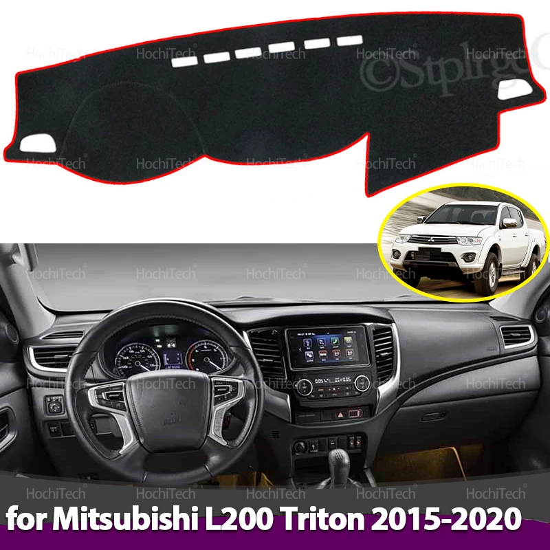 Anti-dirty Mat Pad Sunshade Dashmat Protect Car Accessorie Dashboard Cover for Mitsubishi L200 Triton Strada KJ KK KL 2015-2020