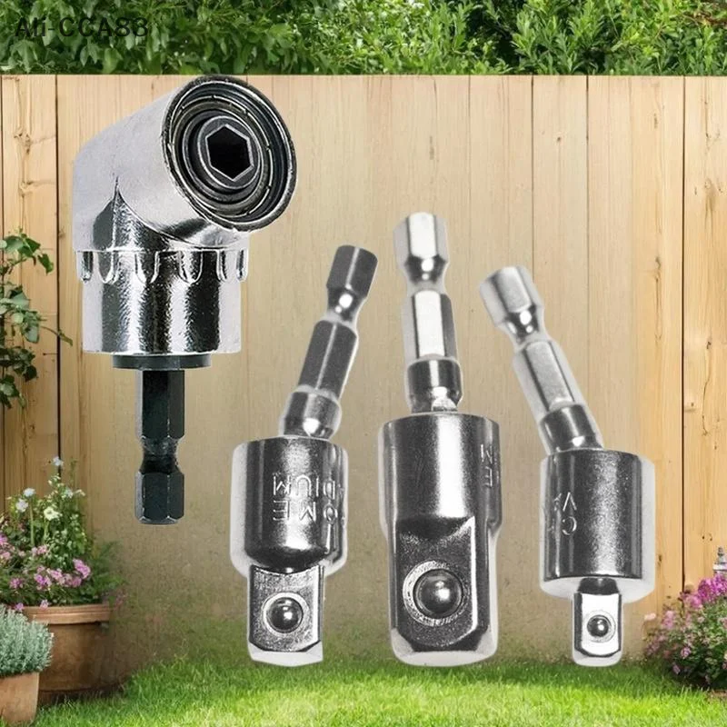 Testa di conversione per trapano a mano da 360 gradi 1/4 "3/8" 1/2 "codolo esagonale a presa quadrilatera connettore universale per asta di giunzione