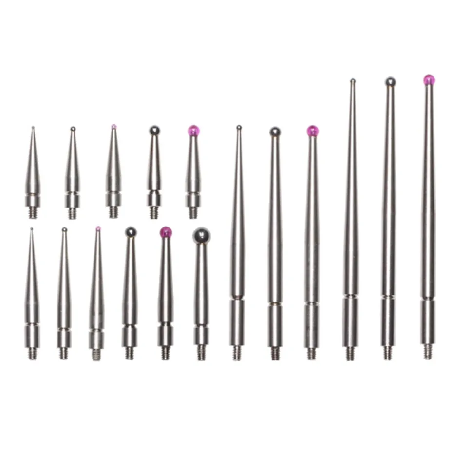The lever dial gauge has a red ruby probe and a micrometer probe with a M0.5 1.0 probe