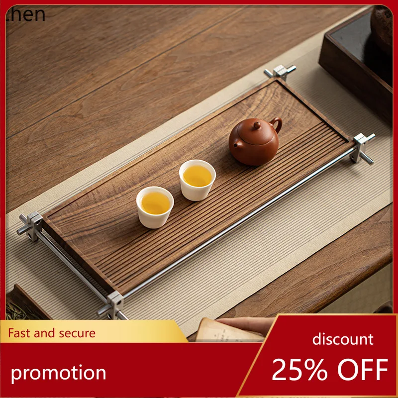 ZML tea tray household tray new Chinese dry brewing table rectangular tea table tea tray accessories
