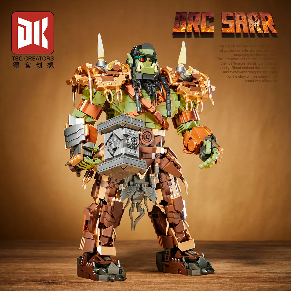 

2025 NEW DK2021 1776pcs Orcs Medieval LOTR Orc Sar Building Block Model Assembled 3D Bricks Collection Decor Toy