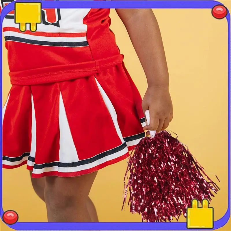 

24Pcs Cheerleading Pom Poms Metallic Foil Cheer Pom Poms With Plastic Handle For Adults Kids Cheerleaders Party