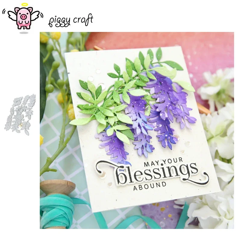 

Металлические вырубные формы Piggy Craft для скрапбукинга: трафареты для вырезания цветов и листьев, ножи-формы для декоративной резки бумаги, штампы-трафареты