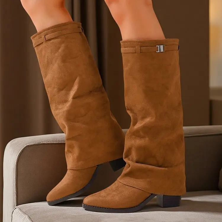 Shark Boots for Women Look Slimmer Than Knee High Boots, 2026 Summer New Fashionable Buckle Pants Boots