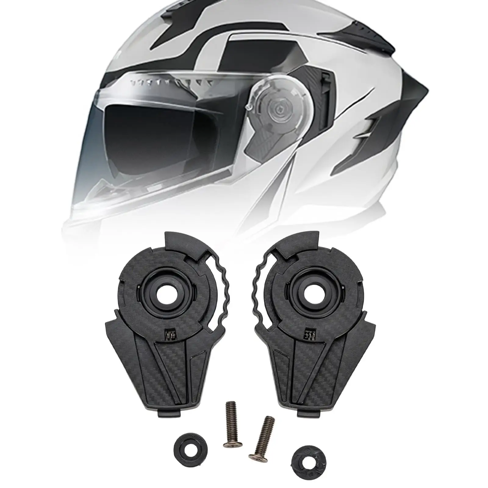 

Helmet Visor Base Set Sturdy ABS Left and Right Guard Accessories Quick Replace Parts for 908 Helmet