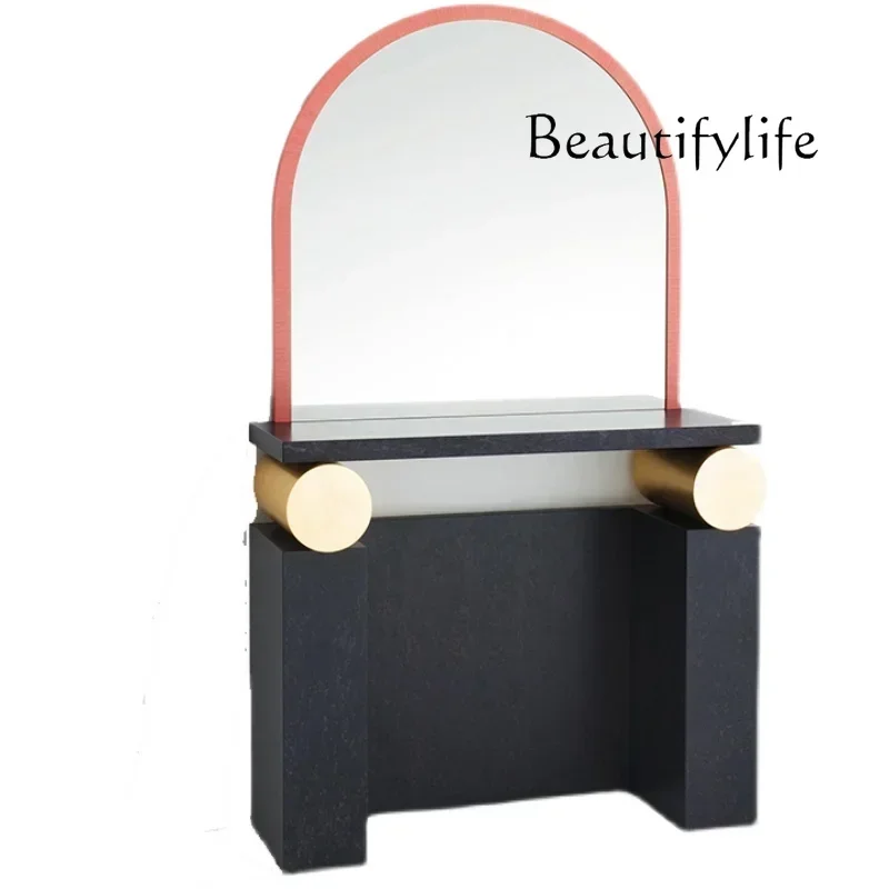 

ls 42Nordic paint solid wood dressing table small apartment simple decoration table