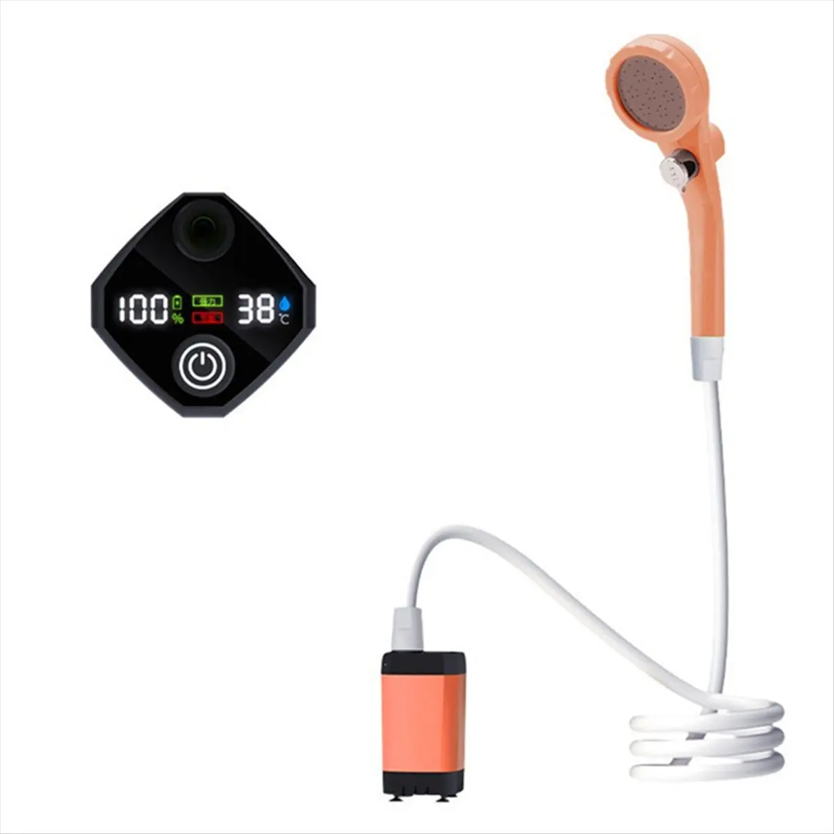 

【КУПИТЬ】Душ Электрический душ Зарядка для купания Артефакт Душевой костюм Простой водяной насос для кемпинга Зеленый