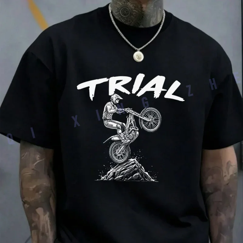 Camiseta Trial Extreme Moto Acrobatic Motorsport para hombre, camiseta básica informal de manga corta de algodón de verano, camisetas Unisex