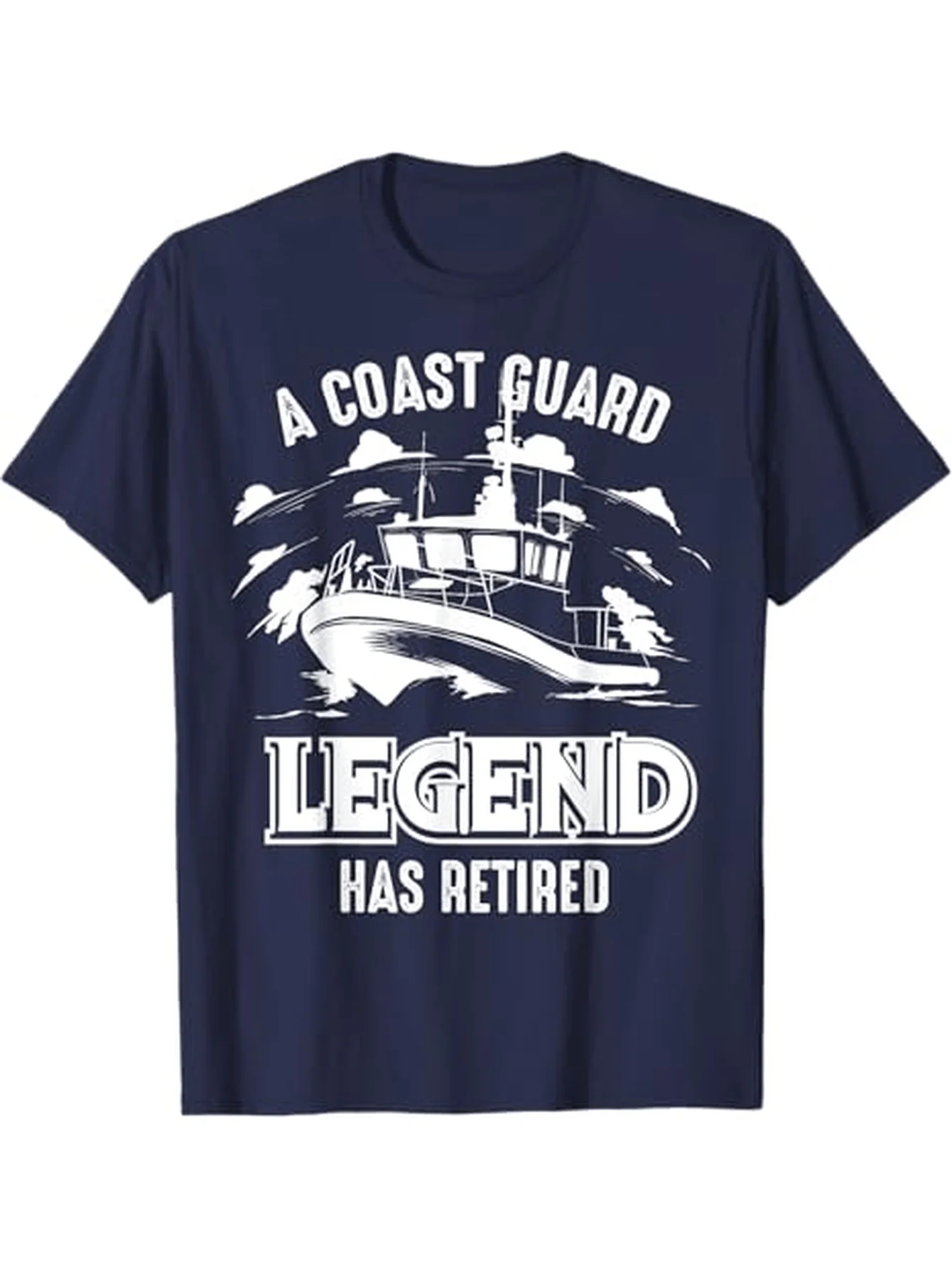 A Coast Guard Legend Has Retired | Cool Volunteer Gift design-100% cotton O-neck short sleeve casual printed men's T-shirt.