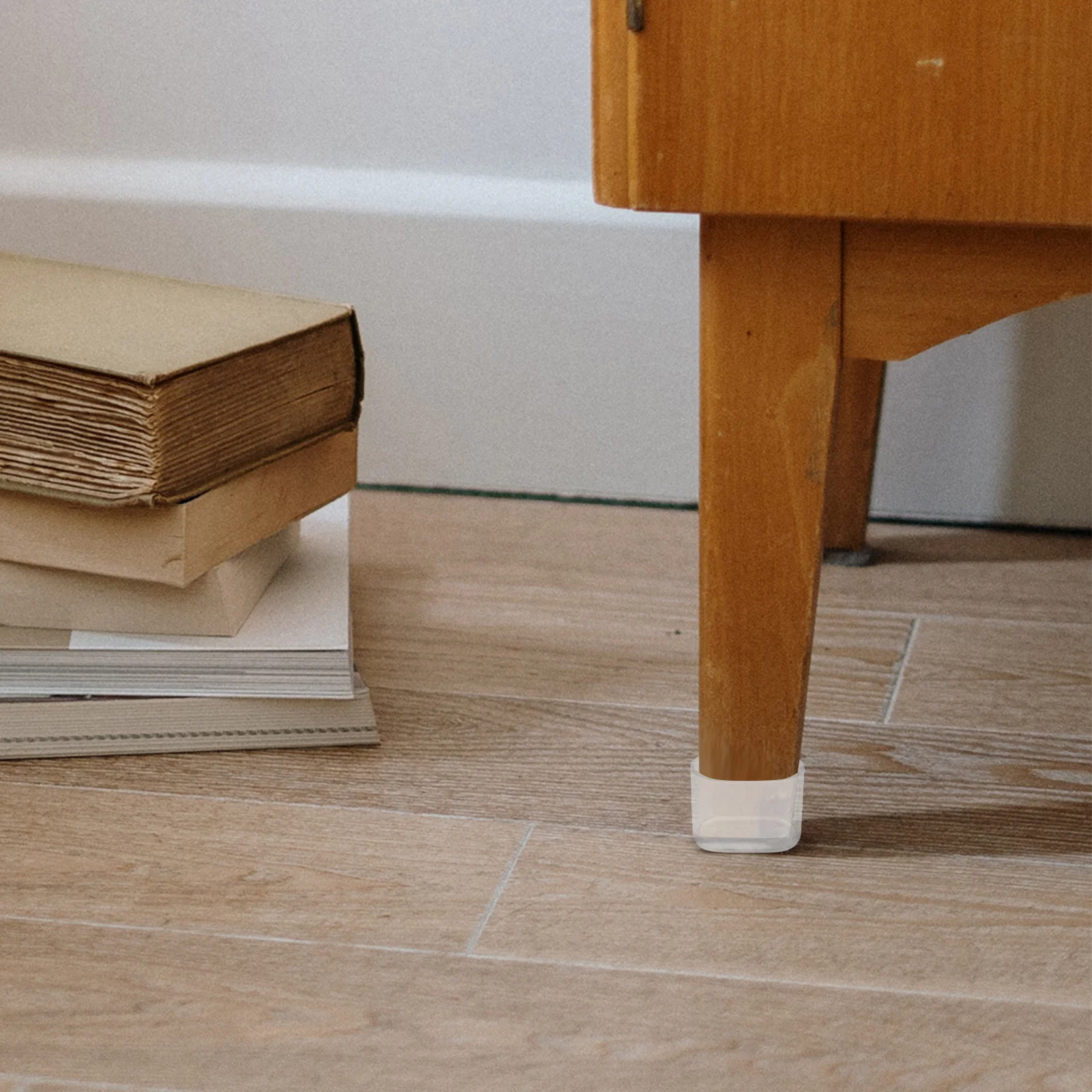 

16Pcs Oval Shaped Furniture Leg Caps Non Slip Hardwood Floor Protectors Plastic Chair Pads Transparent Chair Leg Caps