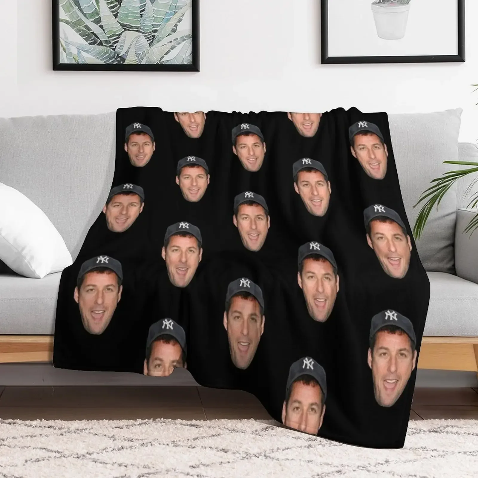 

Adam Sandlers Face Classic TShirt3150 Throw Blanket Plaid on the sofa for winter Kid'S for sofa Blankets