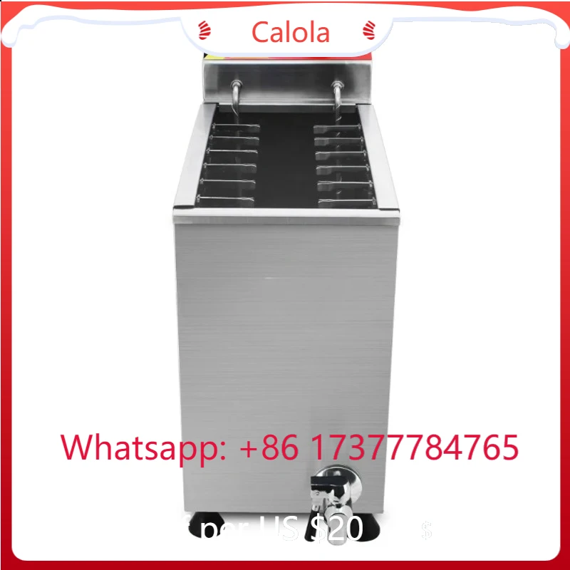 3000W Commercial Electric Fryer, Stainless Steel Desktop Cheese Hot Dog Stick Frying Equipment