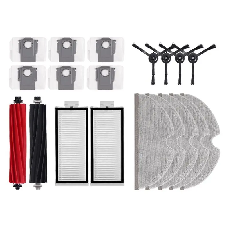 

Запчасти для робота-пылесоса Roborock Q8 Max/Q8 Max+/Q8 Max Plus/Q5 Pro/Q5 Pro+/Q5 Pro Plus: основная и боковые щетки, HEPA-фильтр, мешки для сбора пыли, салфетки для влажной уборки