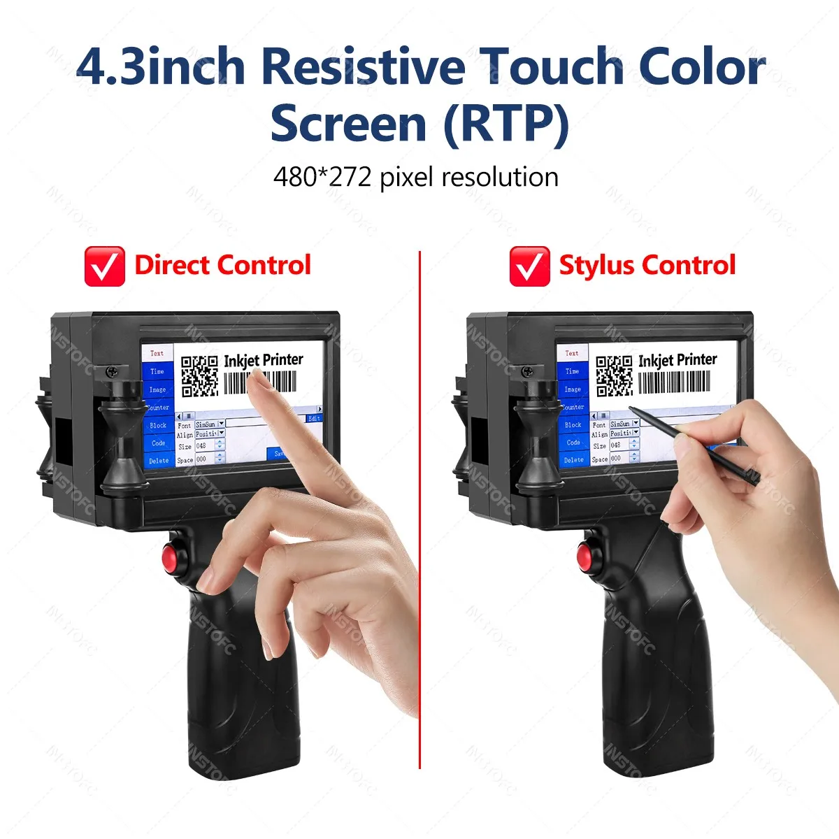 Imagem -04 - Portátil Handheld Inkjet Printer Máquina de Impressão Data Número do Lote qr Code Embalagem Bolsa Garrafa de Plástico Universal tipo 12.7 mm