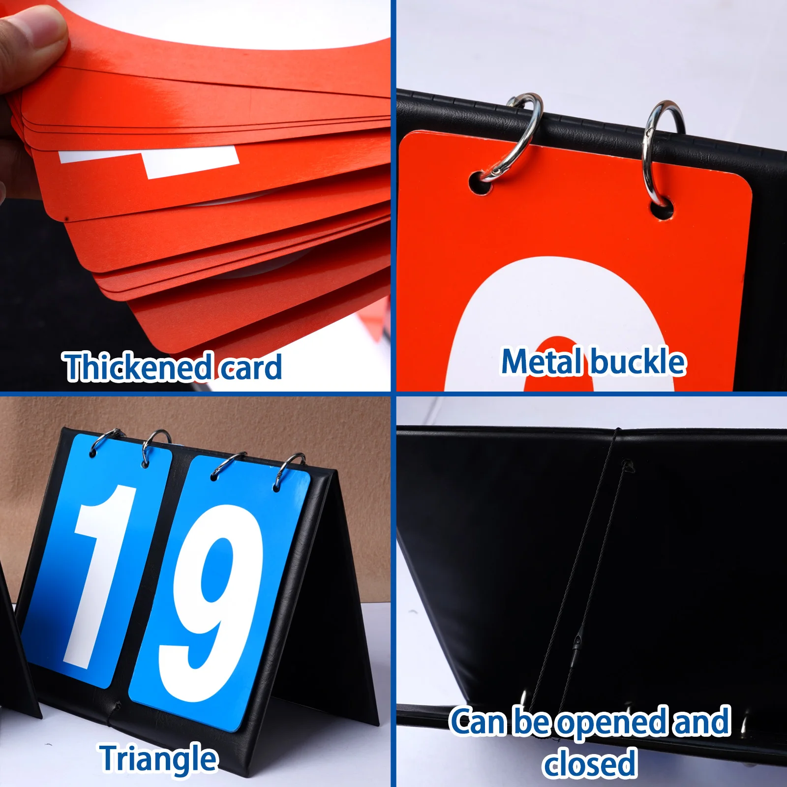 Scoreboard Simple Leather Score Counter Two-Digit Flip Scoreboard Debate Competition Score Display, Referee-Specific