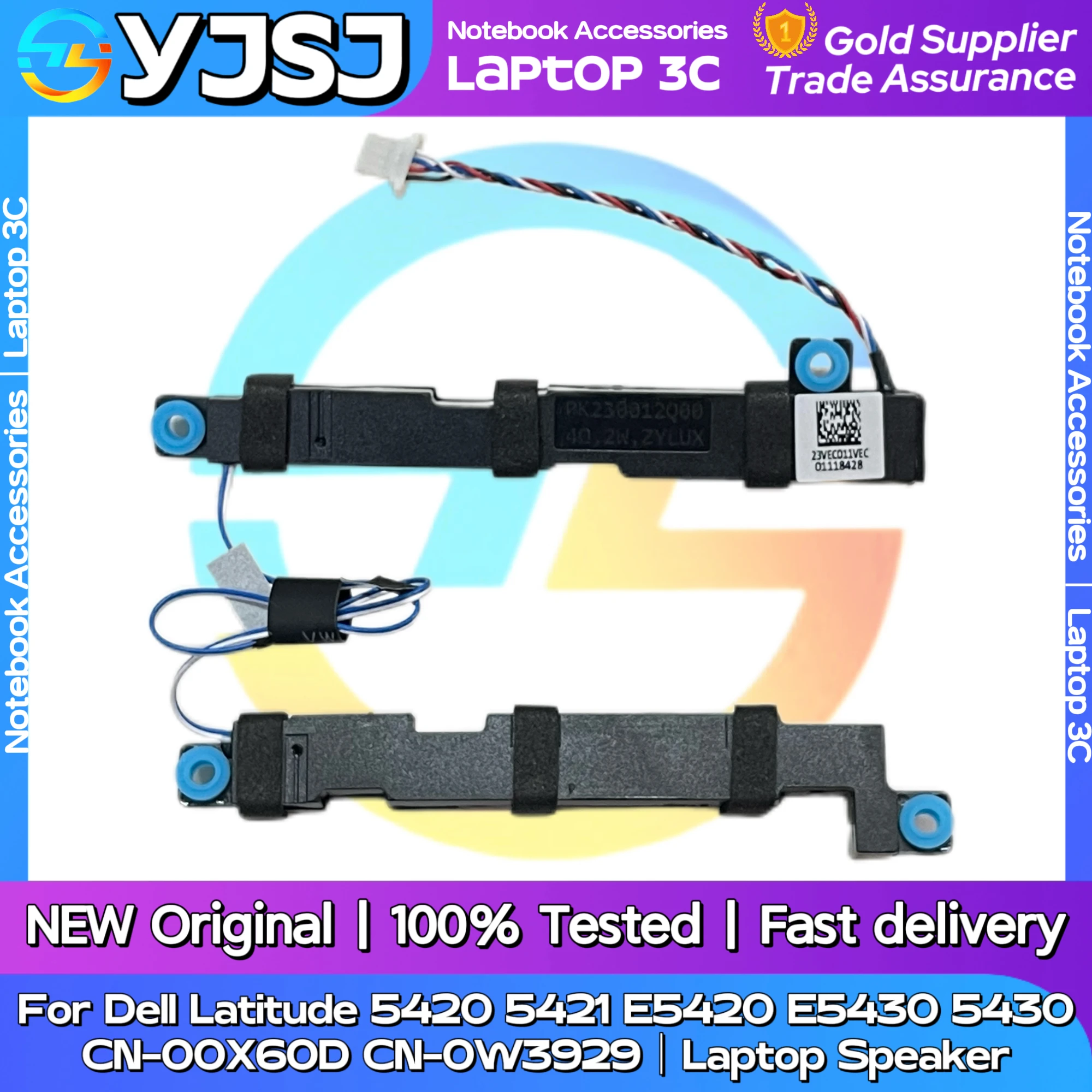 New Original Laptop Speaker For Dell Latitude 5420 5421 5430 5431 E5420 E5421 built-in speaker horn audio CN-0W3929 PK230012Q00