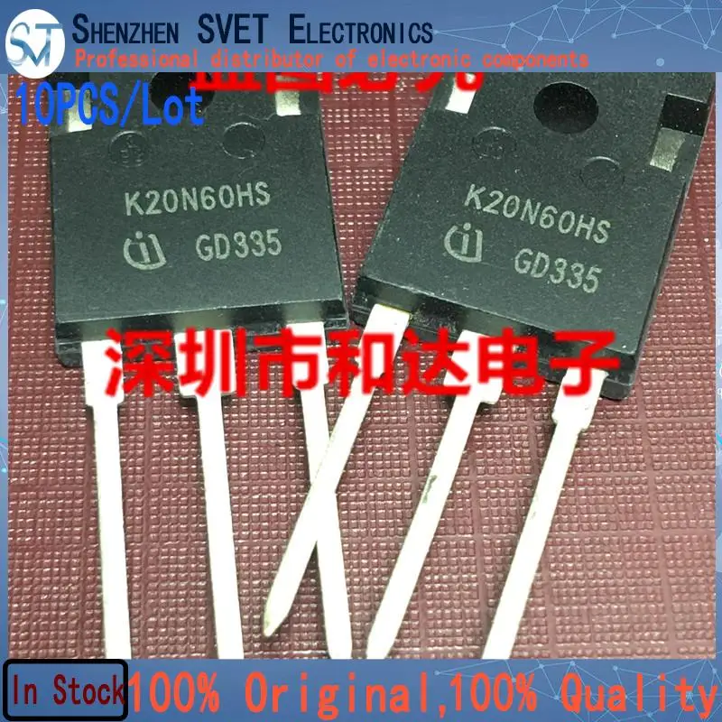 10PCS/Lot IKW20N60HS K20N60HS  MOS TO-247  New Imported Original 100%Test In Stock Fast Ship