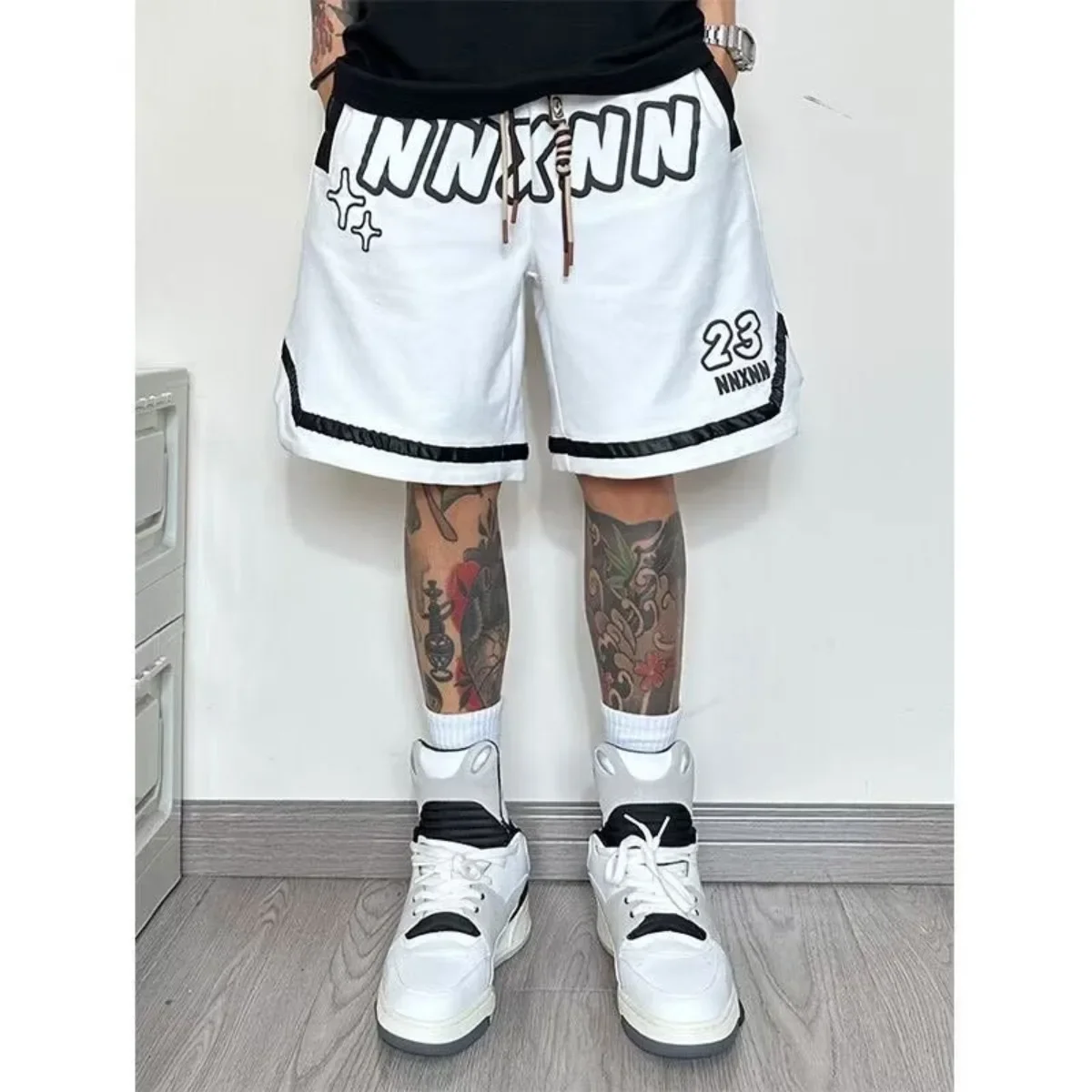 

Basketball Jogging Shorts for Men's Summer Sports Training in 2025 Casual Loose and Breathable Pants Five Point Shorts Trend