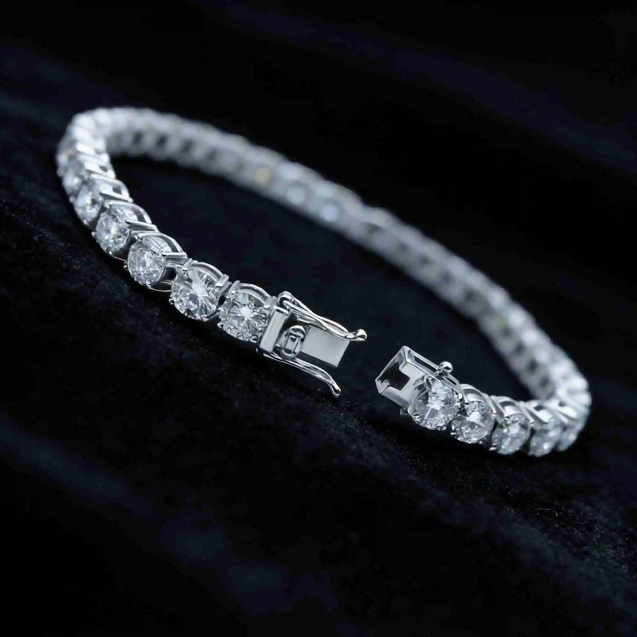 

Цепочка-браслет из цельного золота 14K с выращенными в лаборатории бриллиантами 2мм, 3мм, 4мм, 5мм, сертифицированными IGI, для подарка, унисекс